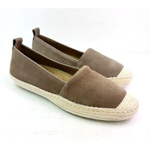 Aqua College Blink Womens Size 7.5 Mushroom Suede Slip On Espadrille Loafer Shoe